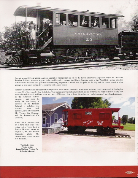 Back Cover of Issue 71 - 2011